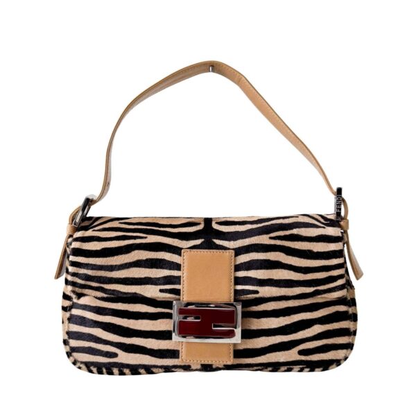 pic_4c85920f-9bb6-4cb9-92c7-435a9eb80776 Authentic Fendi Baguette In Zebra Printed Pony Hair Shoulder Bag Pre-Owned - Luxury Pre-Owned Designer Bag