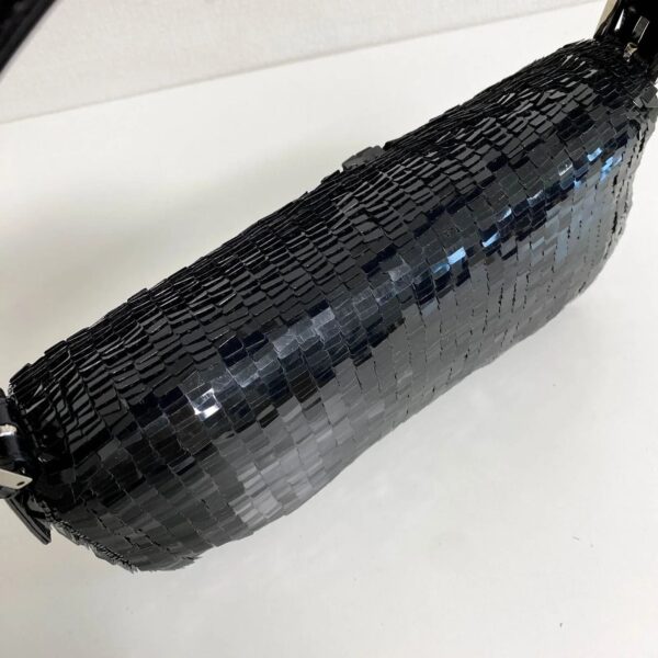 pic_d4709b24-8973-4505-9790-b5d62834c6e5 Authentic Fendi Black Sequin Baguette Shoulder Bag Pre-Owned - Luxury Pre-Owned Designer Bag