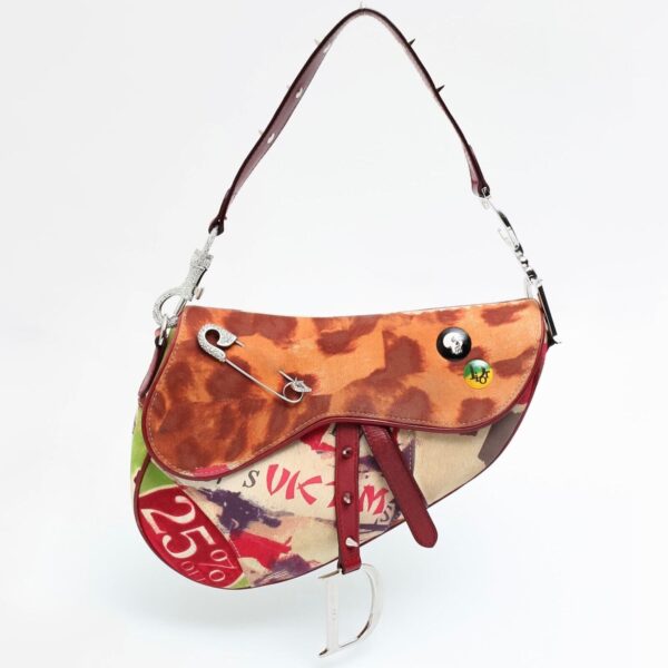 Authentic Christian Dior Victim Embellished Saddle Bag Pre-Owned - Luxury Pre-Owned Designer Bag